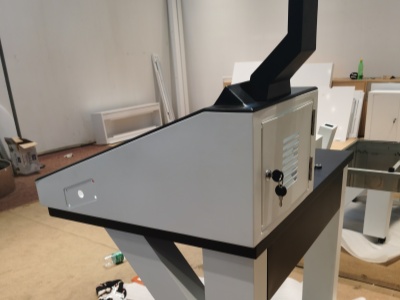 Completed enclosure with installation locations