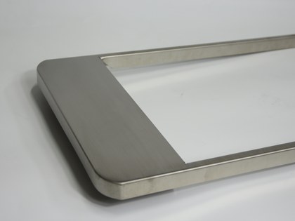 Brushed stainless steel sheet metal bezel produced by STARWAY MFG GROUP