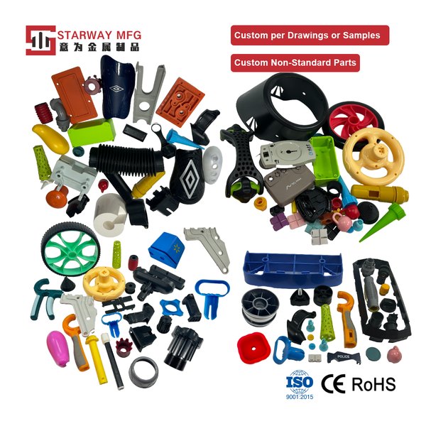Custom injection molded plastic parts for multiple industries produced by STARWAY MFG GROUP