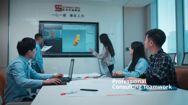 星途金属制品项目团队与客户视频连线评审零件设计